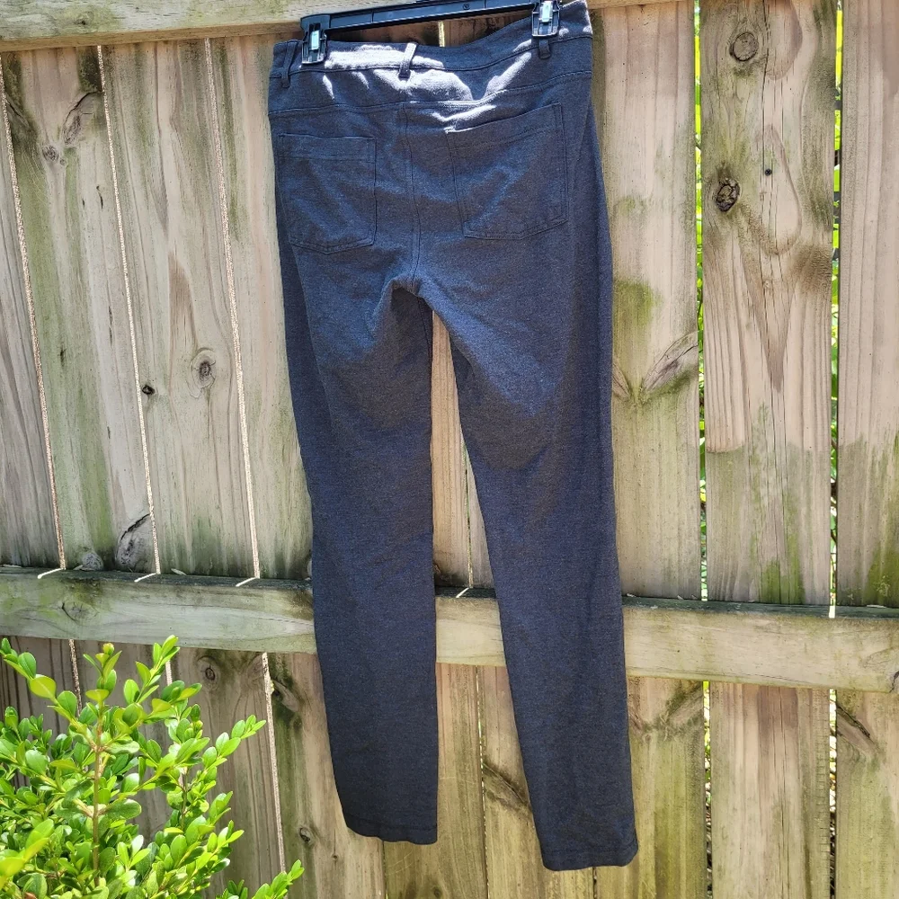 Athleta Avenue Ponte Skinny‎ Knit Pants Charcoal Gray Size 8